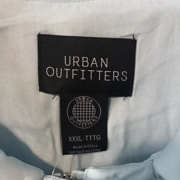 NWT Urban Outfitters UO Sasha Quilted Bomber Jacket Blue XXXL Relaxed Fit Crop - Picture 11 of 14